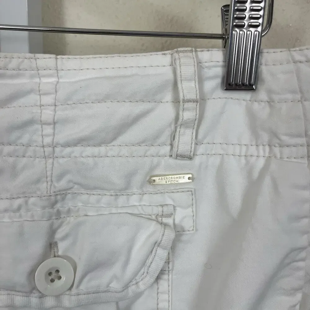 Abercrombie & Fitch Vintage Y2K Mini Cargo Shorts Womens 10 Utility
